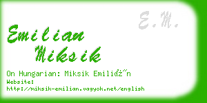 emilian miksik business card